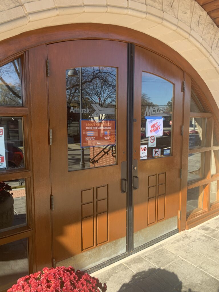 Refinished entry doors, other side