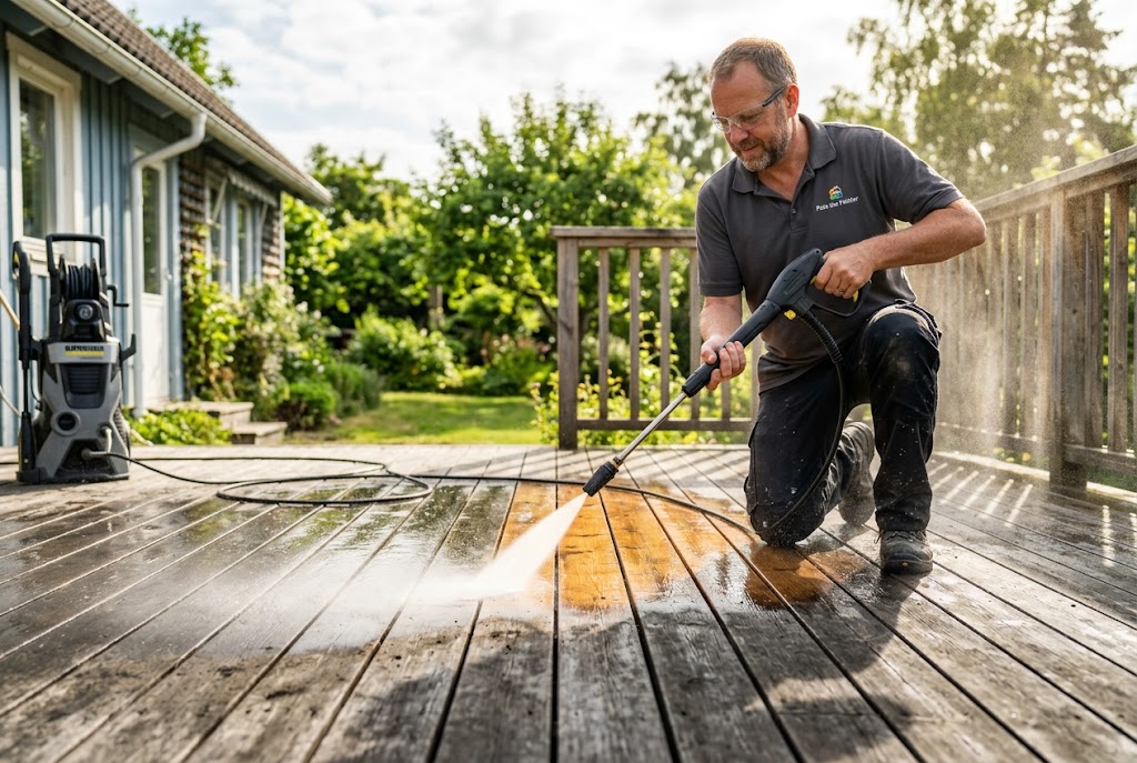 Deck preparation and cleaning process