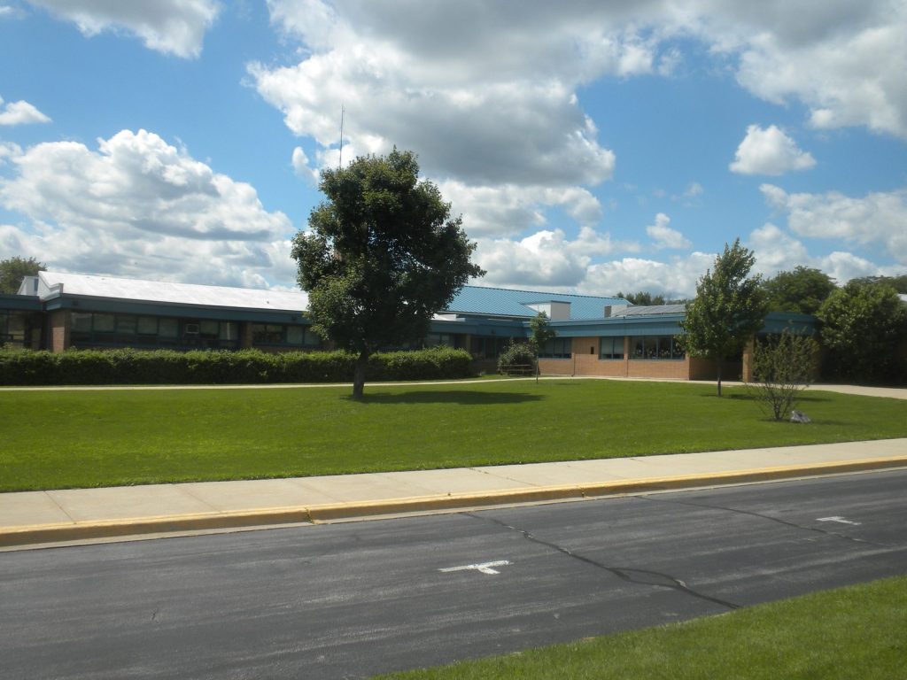 School building exterior painted by Pete the Painter