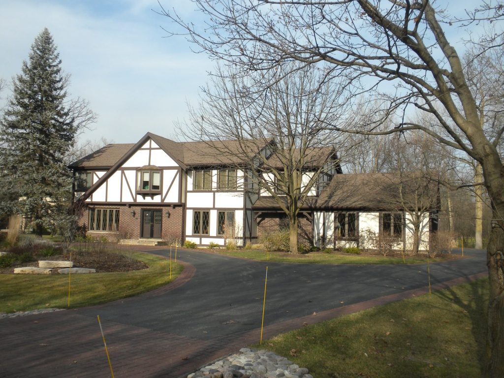 Tudor-style home exterior painted by Pete the Painter
