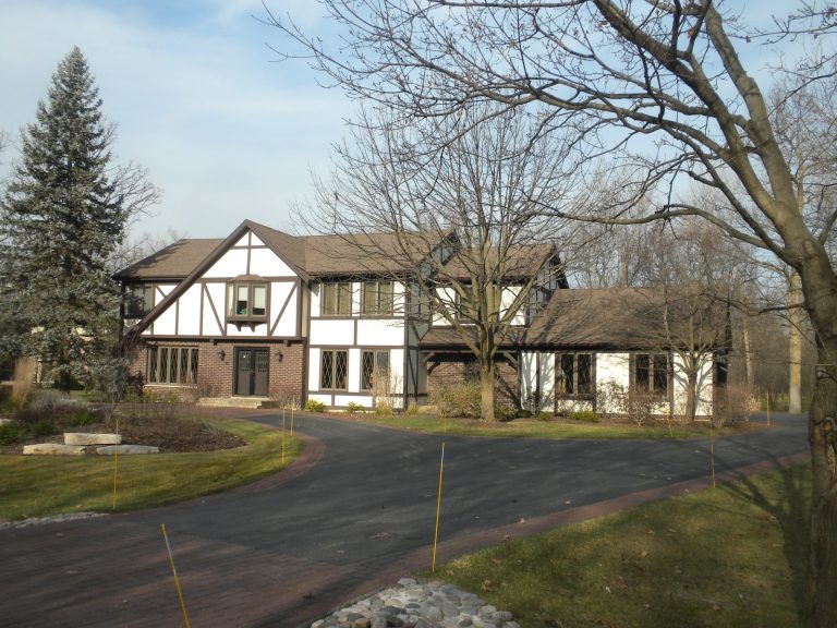 Tudor-style home exterior painted by Pete the Painter